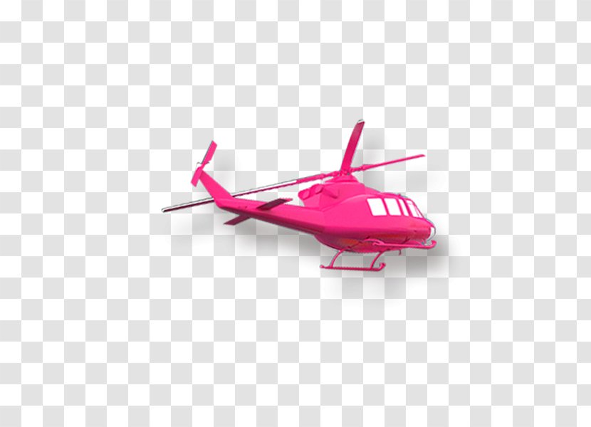 Helicopter Airplane Aircraft Red - Color - Pink Transparent PNG