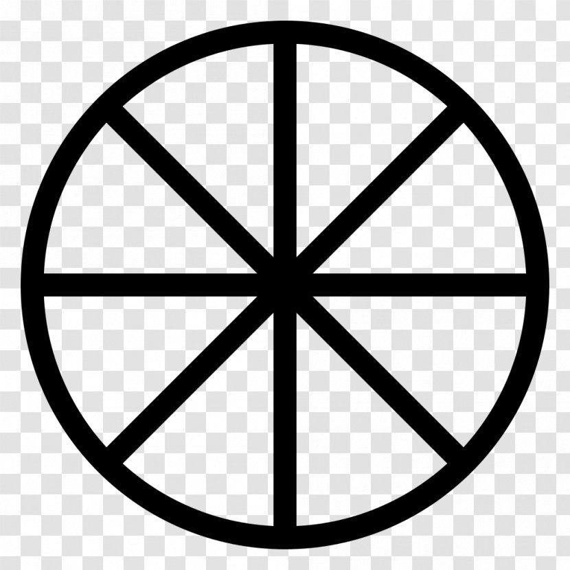 Wheel Of The Year Spoke Symbol Sun Cross - Quarter Days - Wicca Transparent PNG