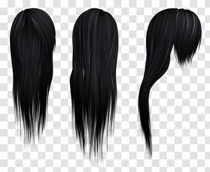 Human Hair Color Wig Black Hairstyle - Melanin Transparent PNG