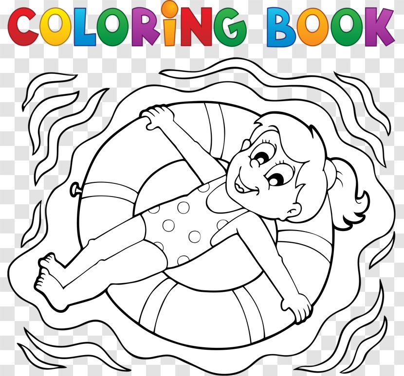 Cartoon Coloring Book Illustration - Frame - Sketch Swimming Transparent PNG