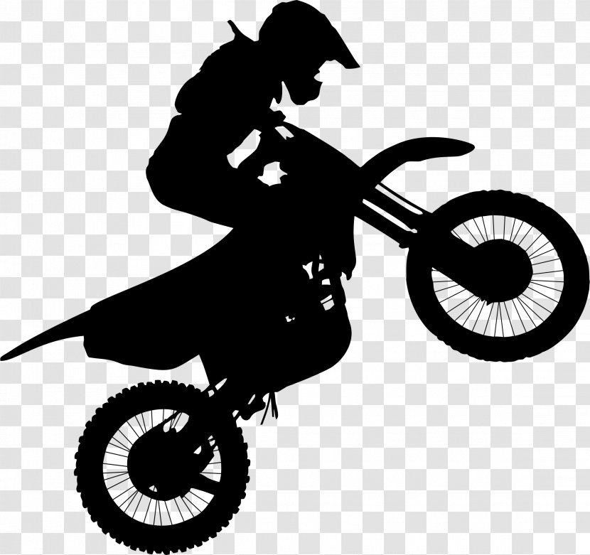 Motocross Motorcycle T-shirt Silhouette - Bicycle Part - Silhouete Transparent PNG