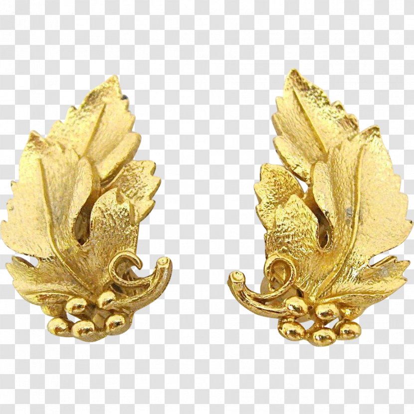 Earring Jewellery Gold Leaf Necklace - Plating Transparent PNG