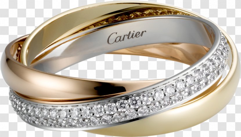 Cartier Ring Diamond Gold Love Bracelet - Silver Transparent PNG