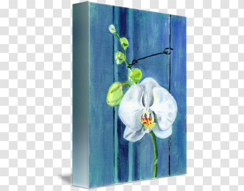 Floral Design Acrylic Paint Picture Frames Modern Art Flowering Plant - Orchid White Transparent PNG
