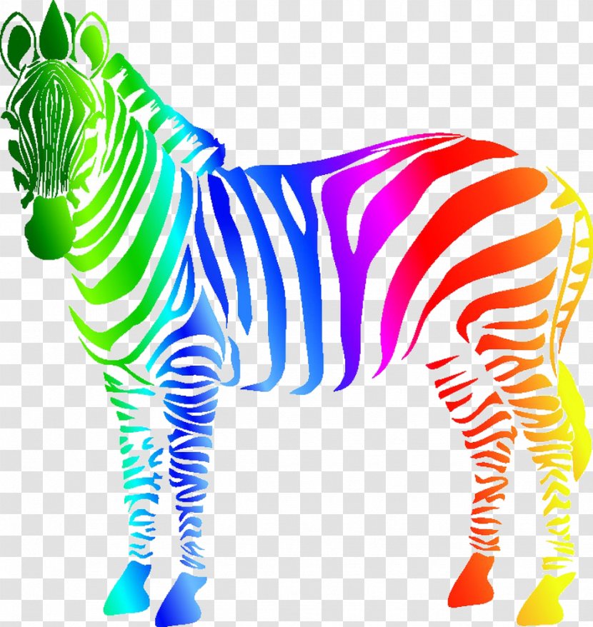Zebra Horse Stripe Color - Mammal Transparent PNG