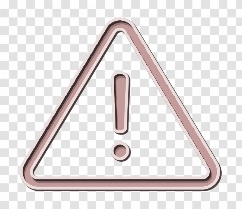 Alert Icon Danger Construction - Metal - Copper Transparent PNG