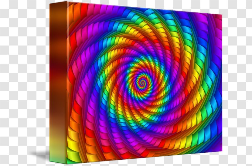 Spiral Fractal Art Rainbow Psychedelic Transparent PNG