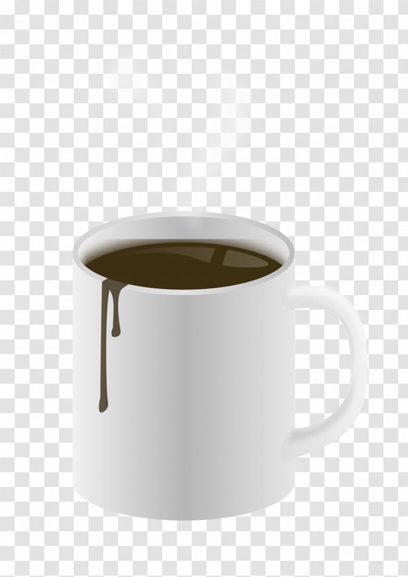 White Coffee Tea Latte Cafe - Mug - Coffe Transparent PNG