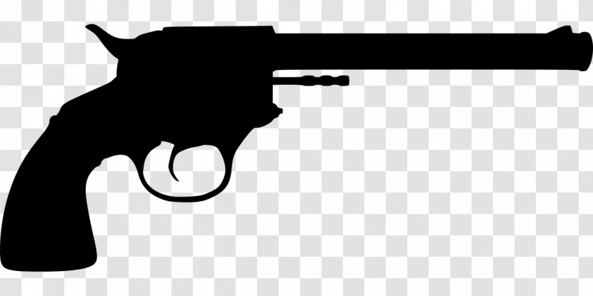 Firearm Handgun Silhouette Pistol - Cartoon Transparent PNG