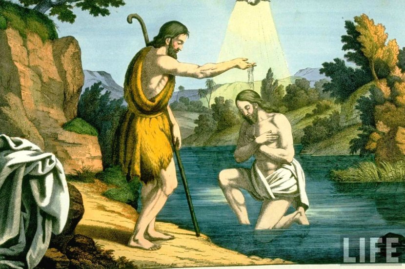 The Baptism Of Christ New Testament Jesus Holy Card - Mythology Transparent PNG