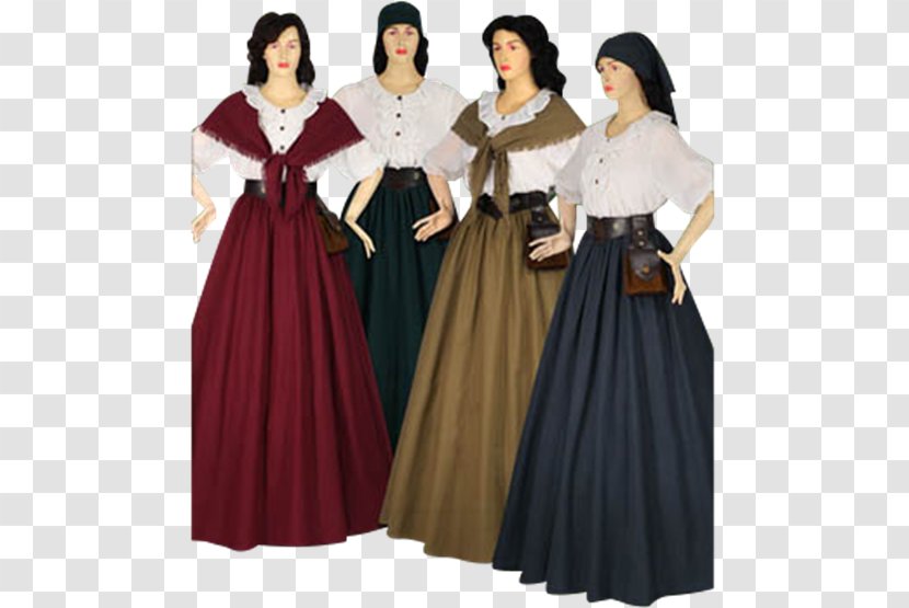 Middle Ages Gown Skirt Renaissance English Medieval Clothing - Dress Transparent PNG