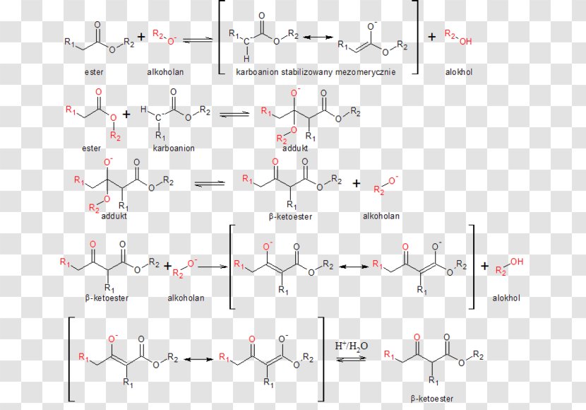 Claisen Condensation Reaction Chemical Ethyl Acetoacetate Ester - Text Transparent PNG