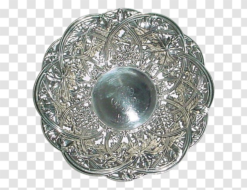 Sterling Silver Holloware Tableware Bonbon - Brooch Transparent PNG