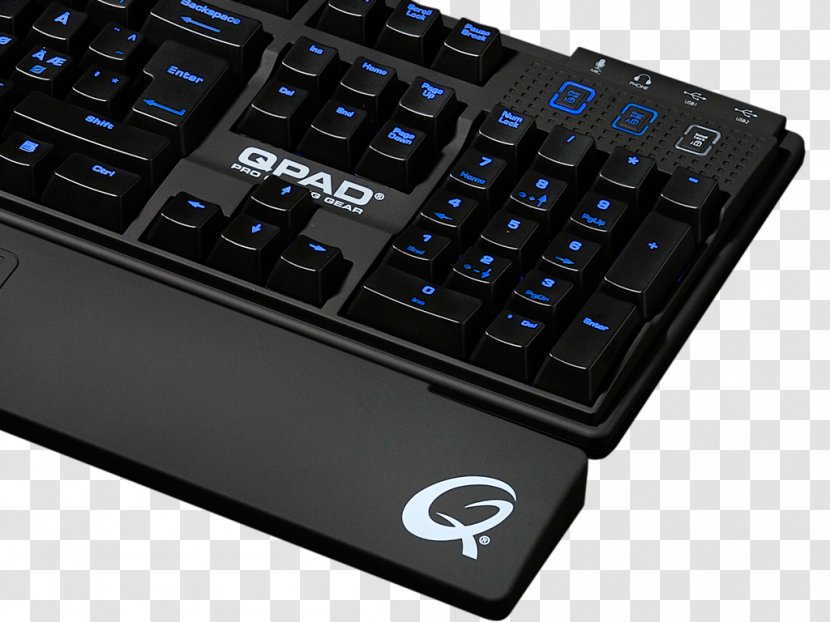 Computer Keyboard Touchpad QPAD MK-80 Gaming Keypad QH-90 Pro Headset Schwarz Nintendo DS - Gamer - Wasd Transparent PNG