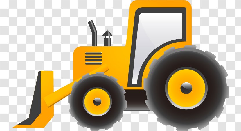 Cartoon Excavator Heavy Equipment - Car - Truck Pull Material Vector Free Transparent PNG
