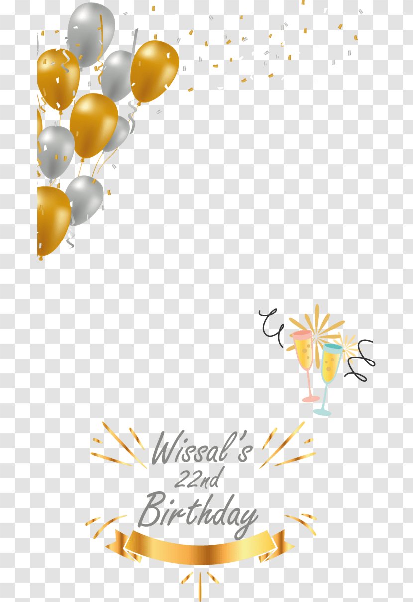 Happy Birthday Floral - Party Supply - Greeting Card Transparent PNG