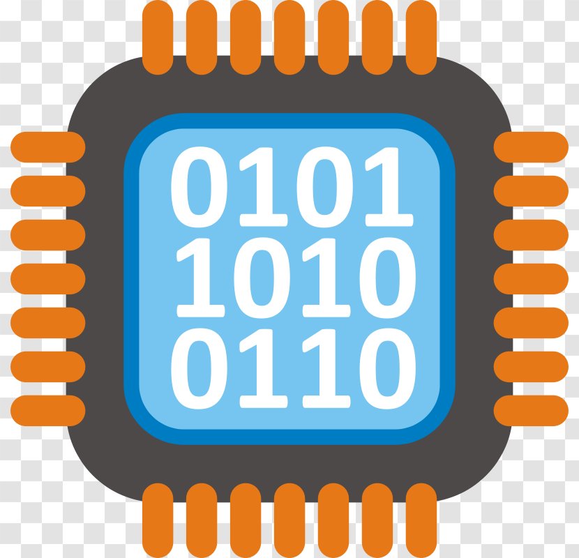 Central Processing Unit Digital Signal Processor Integrated Circuits & Chips Clip Art - Orange Transparent PNG