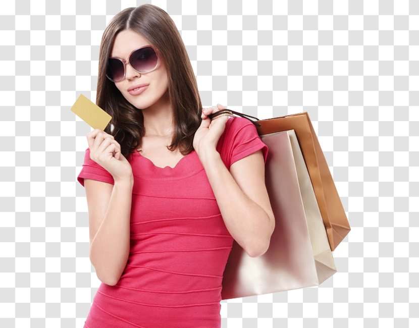 Online Shopping Bags & Trolleys Credit Card Woman - Bag Transparent PNG