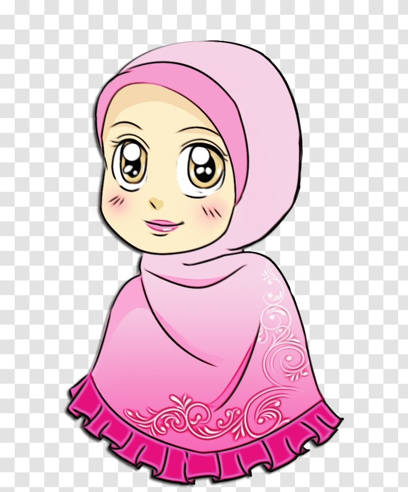 Clip Art Muslim Child Girl Cartoon - Boy - Pink Transparent PNG