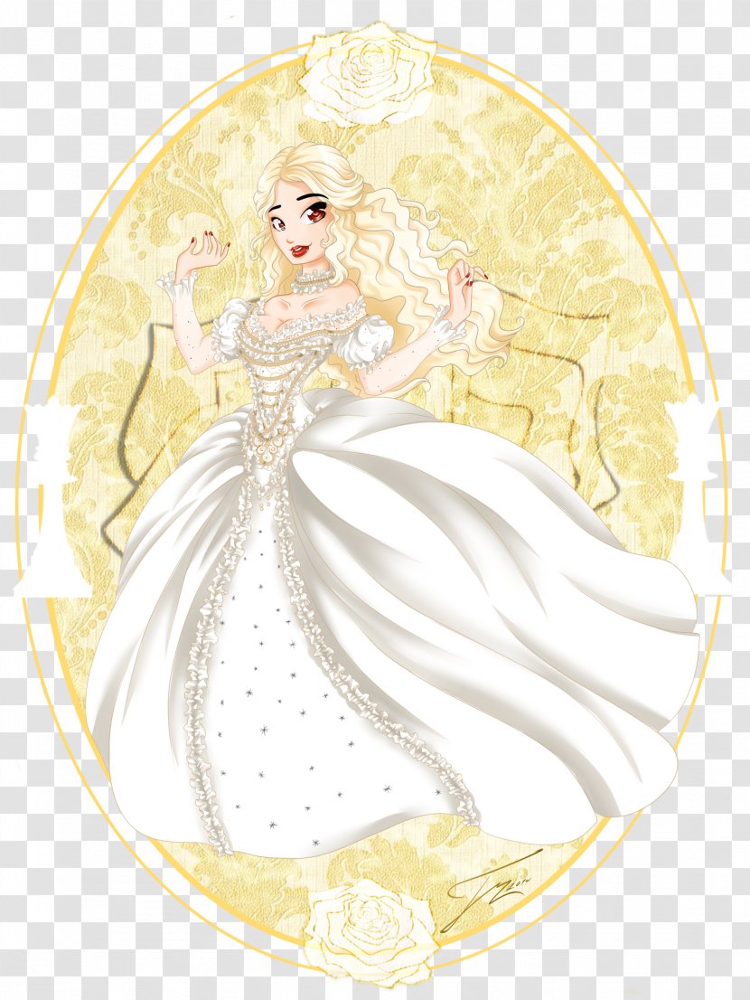 Costume Design Gown Legendary Creature - Fashion Illustration - White Queen Transparent PNG