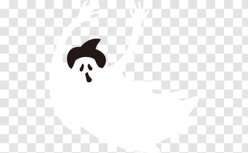Scary Halloween Ghost Clip Art. - Black M - Silhouette Transparent PNG