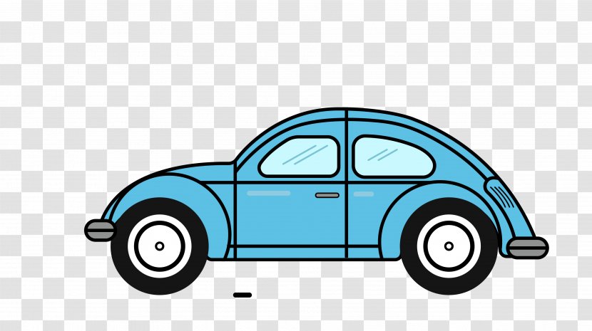 Car Minivan Volkswagen Tiguan Sport Utility Vehicle - Beetle - Vector Blue Little Jeep Cartoon Transparent PNG