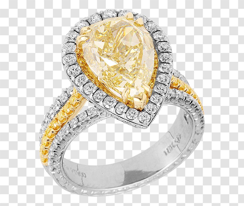 Earring Engagement Ring Jewellery Diamond - Platinum - Creative Wedding Rings Transparent PNG