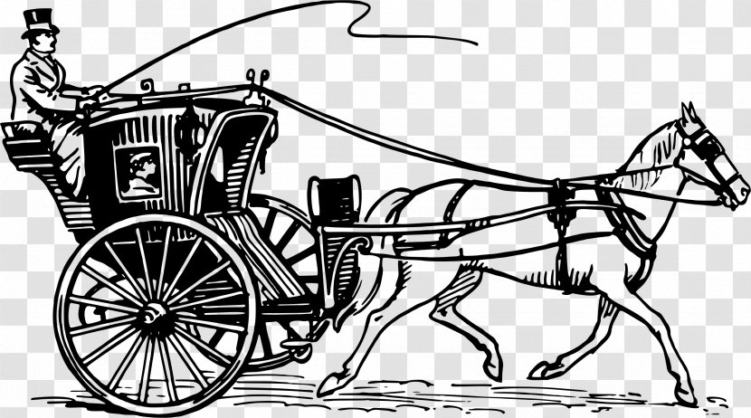 Horse And Buggy Carriage Line Art Drawing - Dream Transparent PNG