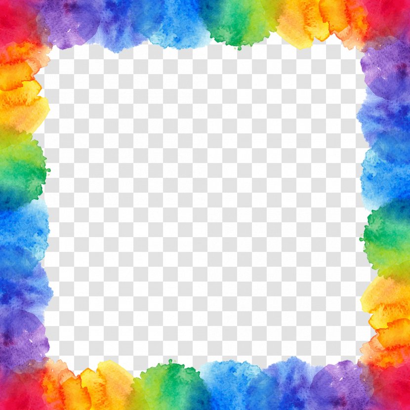 Watercolor Painting Rainbow Photography - Border Transparent PNG