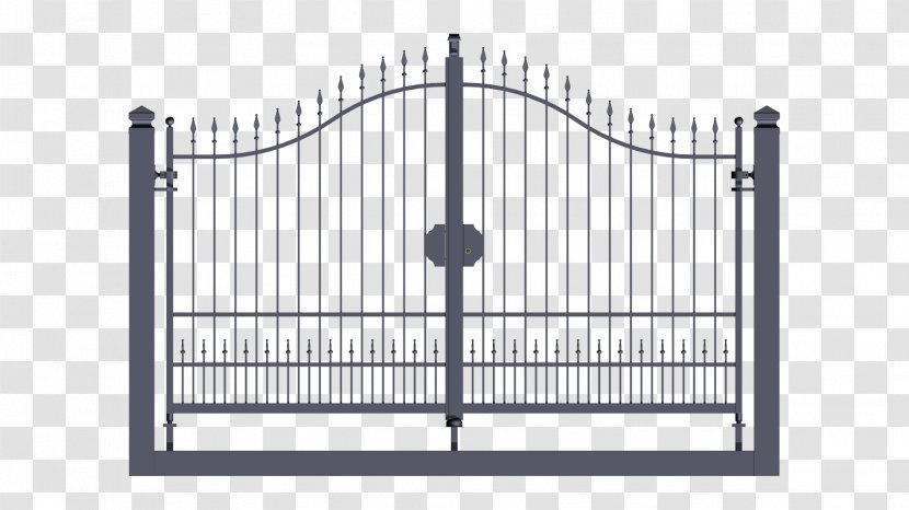 Gate Wrought Iron Fence Door - Sheet Metal Transparent PNG