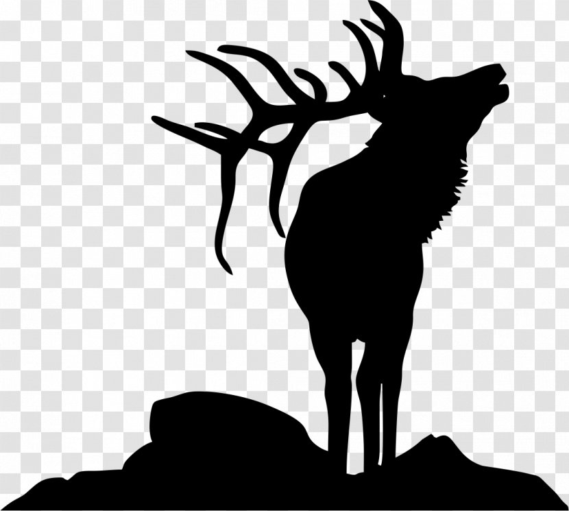 Elk Deer Moose Silhouette Clip Art - Mammal - Saw Transparent PNG