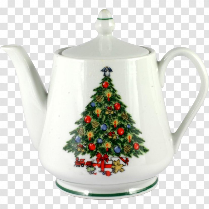 Teapot Christmas Ornament Santa Claus Porcelain - Plate Transparent PNG