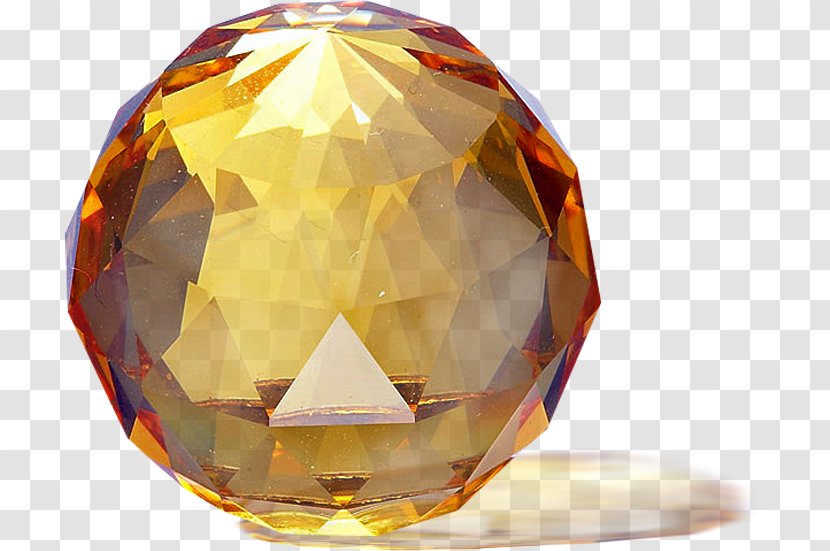 Crystal Gemstone Circle - Disk - Golden Globe Transparent PNG