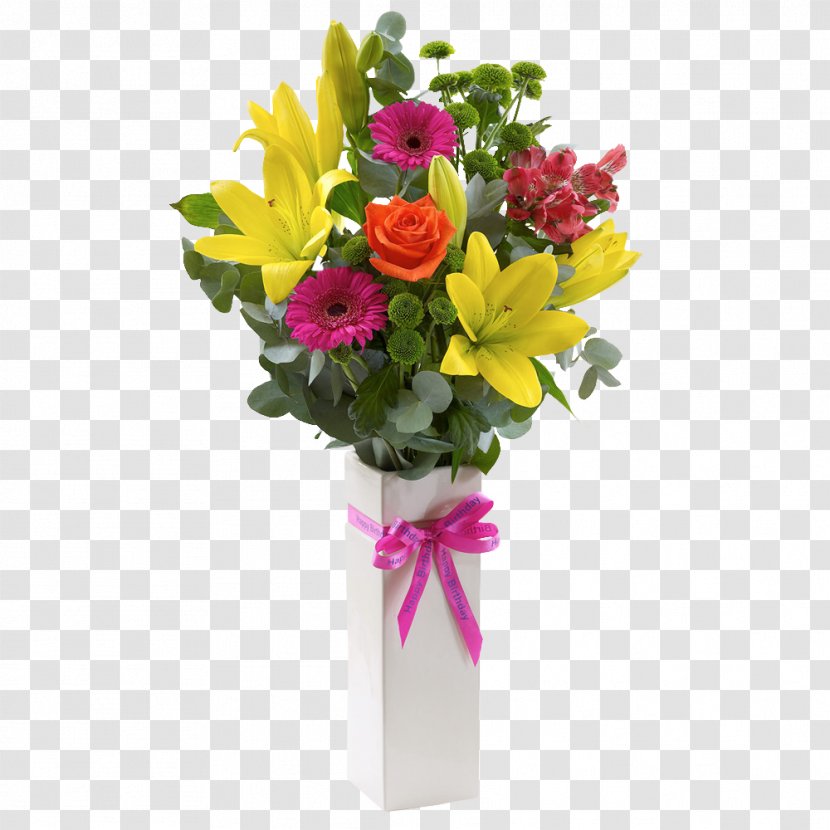Vase Birthday Gift Flower Bouquet - BOUQUET FLOWER Transparent PNG