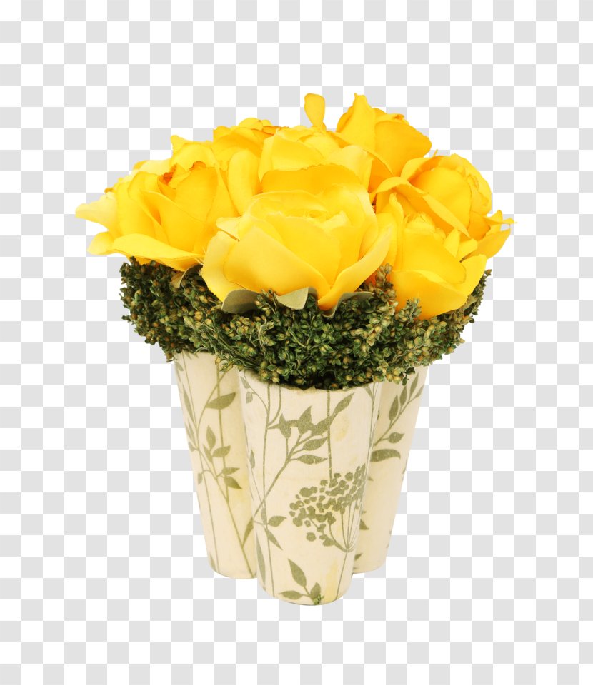 Garden Roses Floral Design Cut Flowers Flowerpot - Flower Transparent PNG
