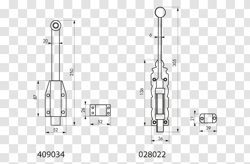 Door Handle Drawing Line Diagram - Cylinder Transparent PNG