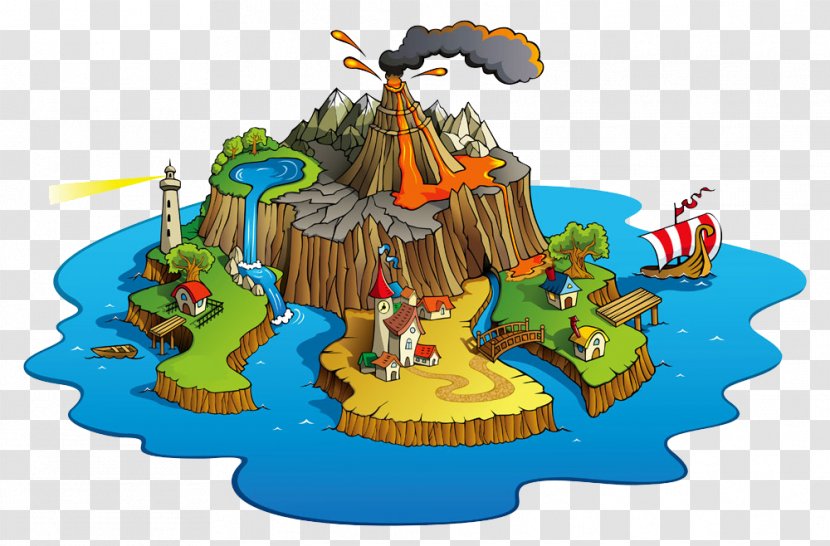 Cartoon Royalty-free Island Illustration - Recreation - Design Pictures Transparent PNG