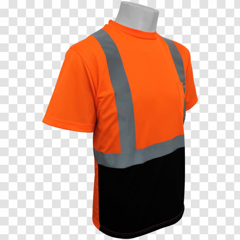 T-shirt Jersey Sleeve Safety Orange Transparent PNG