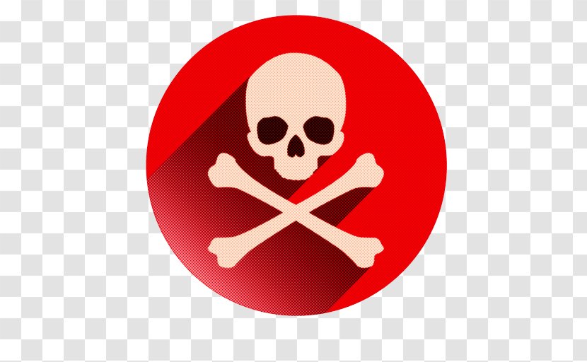 Red Skull Bone Symbol Circle - Flag - Smile Sign Transparent PNG