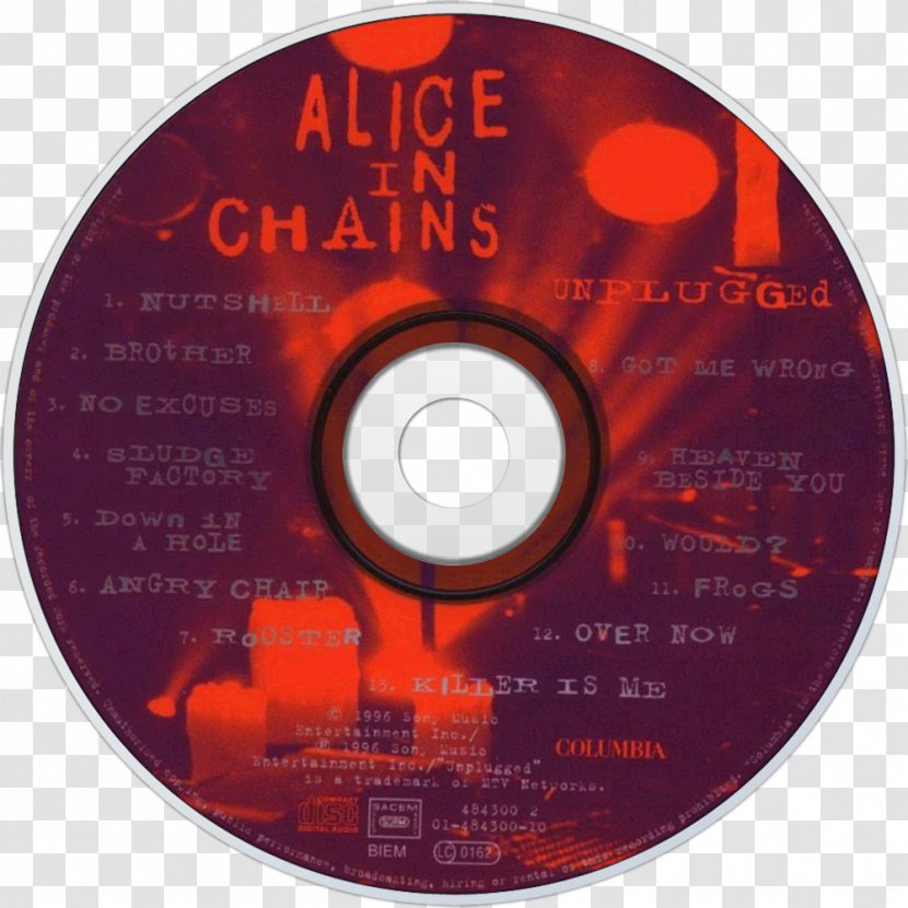 Unplugged Alice In Chains Compact Disc Phonograph Record - Silhouette Transparent PNG