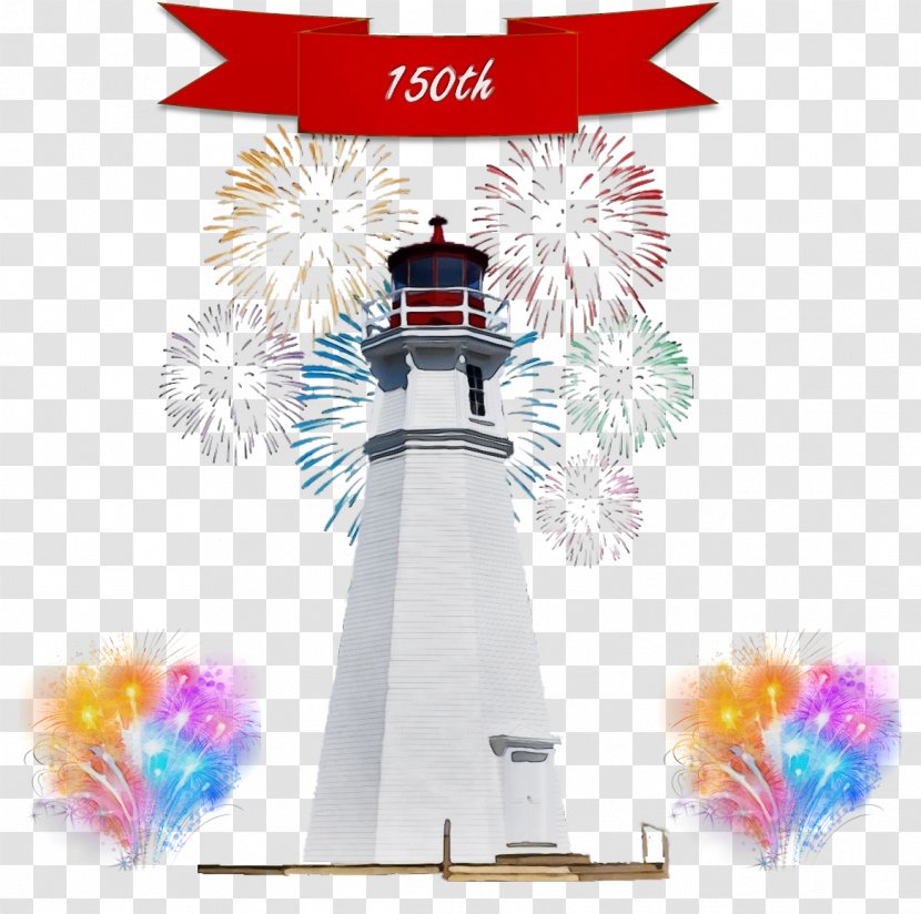 Independence Day Cartoon - Lighthouse - Fire Party Transparent PNG
