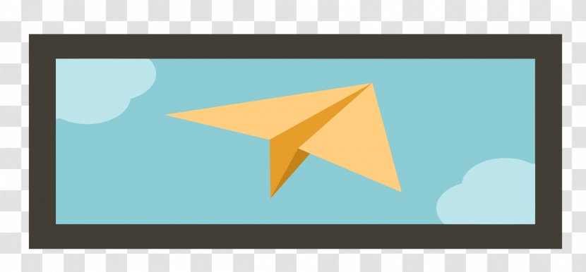 Paper Window Airplane - Vector Material Transparent PNG