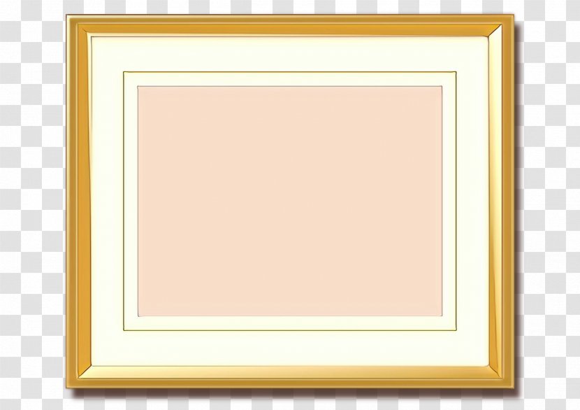 Picture Frames Wood Stain Yellow Font Line - Beige - Rectangle Transparent PNG