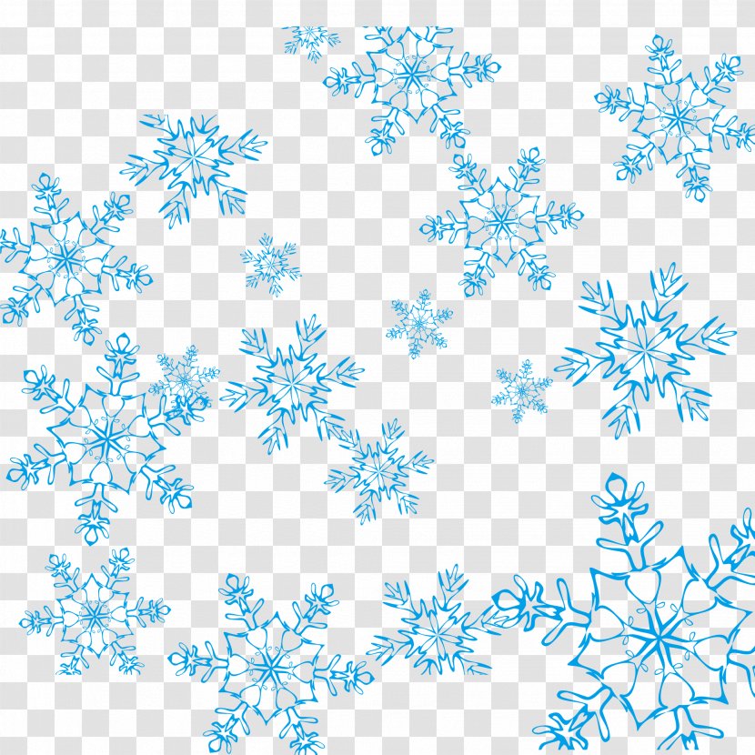 Snowflake Blue - Winter - Vector Transparent PNG