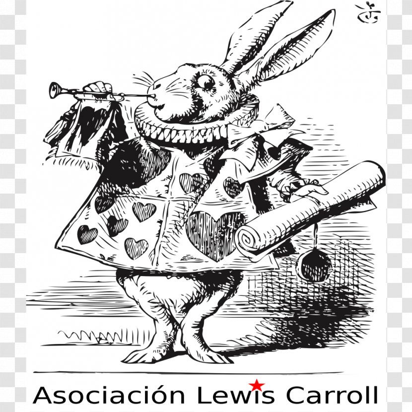 Alice's Adventures In Wonderland - Drawing - Original Version White Rabbit Mad Hatter Cheshire CatLewis Carroll Transparent PNG