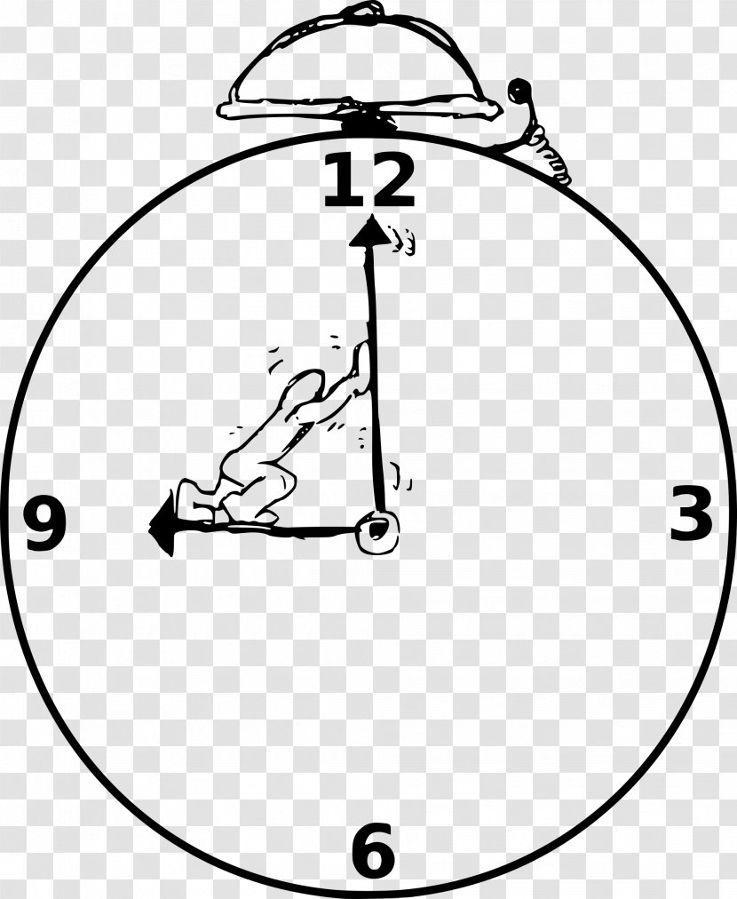 Alarm Clocks Clock Face Digital Hour - Black And White Transparent PNG