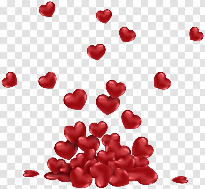 Heart Valentine's Day Clip Art - Petal - Bunch Of Hearts PNG Picture Transparent PNG