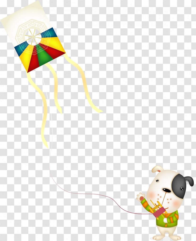 Cartoon Clip Art - Area - Kite Flying Vector Puppy Transparent PNG
