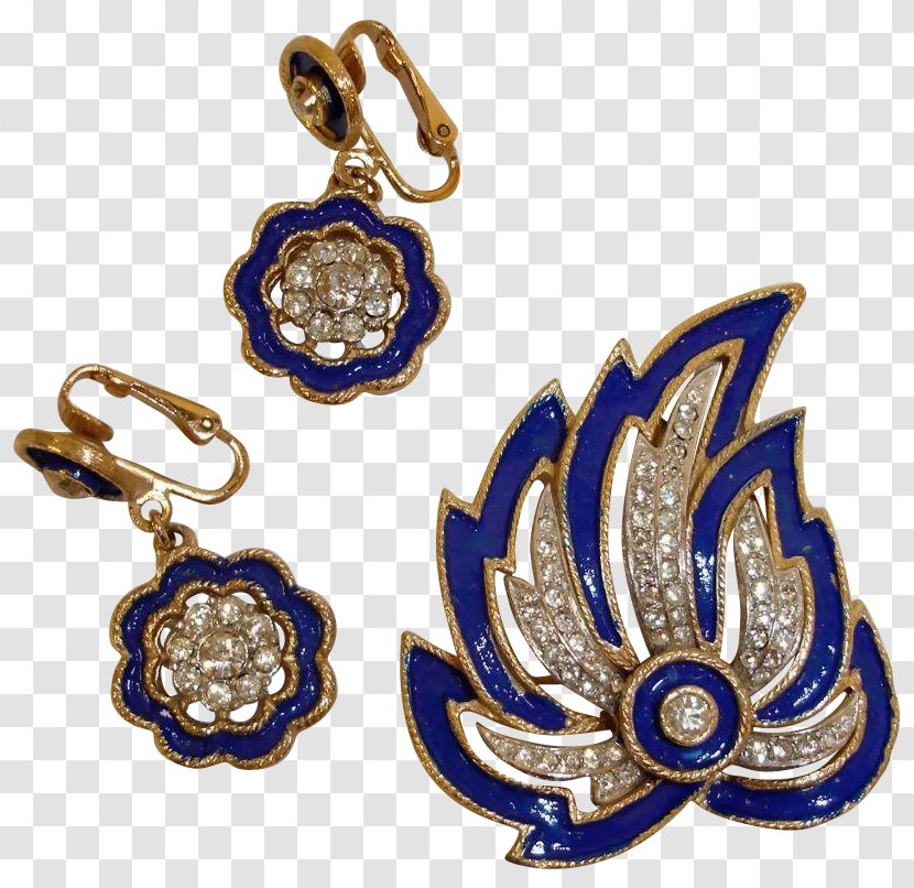 Locket Earring Cobalt Blue Body Jewellery Bling-bling - Gemstone Transparent PNG