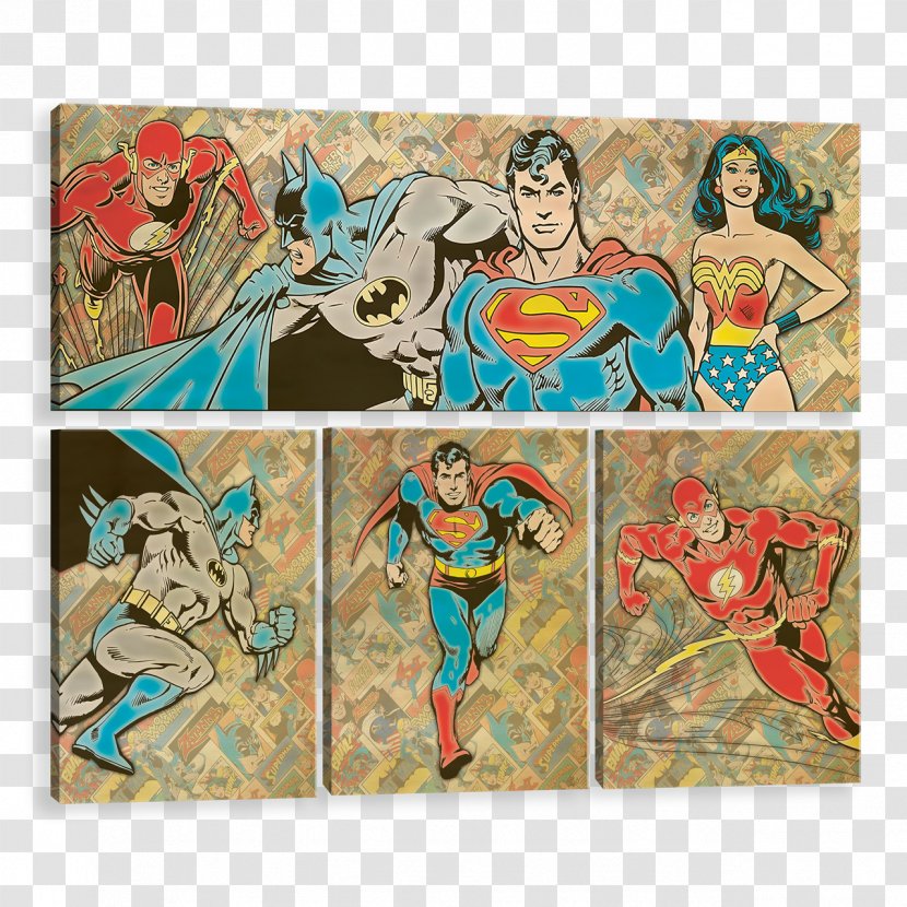 Superman Batman Comic Book Art Flash - Museum Transparent PNG